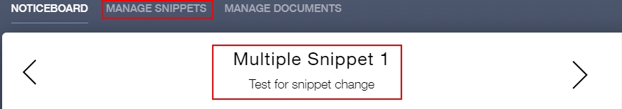 Manage snippets 