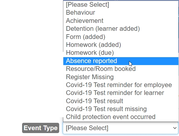 Absence Reporting Notification