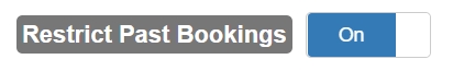 Restrict Past Bookings (always leave on)