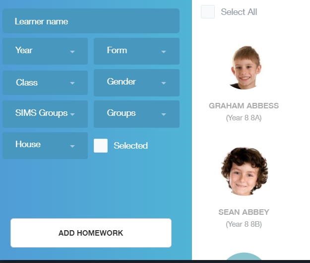 Add Learners and Add Homework
