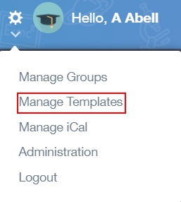 Manage templates