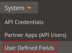 User Defined Fields 