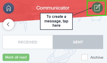 Create New message icon (app)