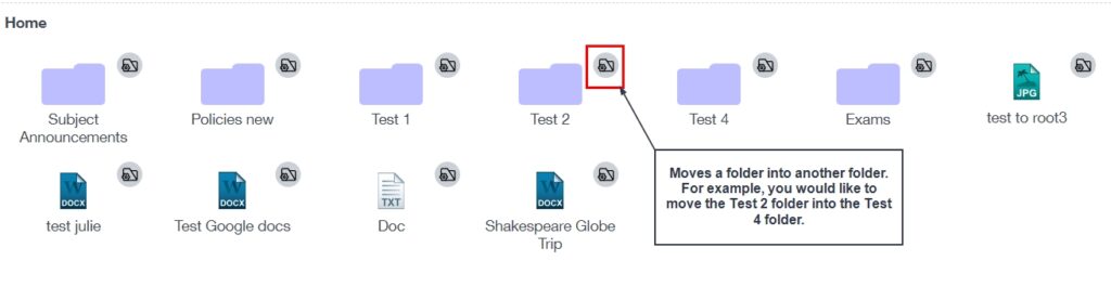 'move folder into' icon
